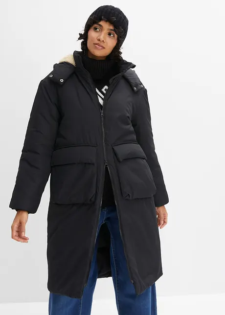 Manteau oversize avec doublure peluche dans la capuche, bpc bonprix collection