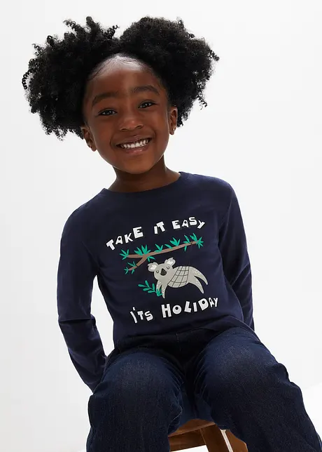 Kinder Langarmshirt mit Druck, bpc bonprix collection