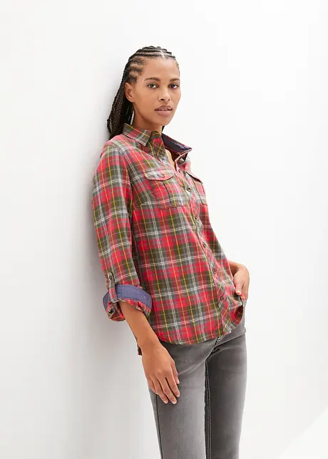 Flanell-Bluse, bonprix