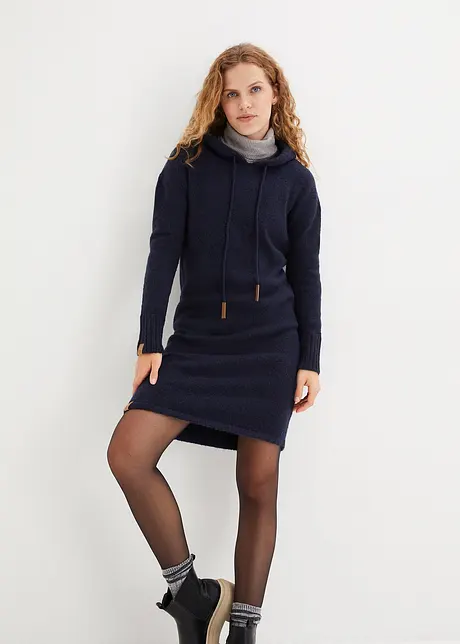 Strickkleid mit Kapuze, bonprix