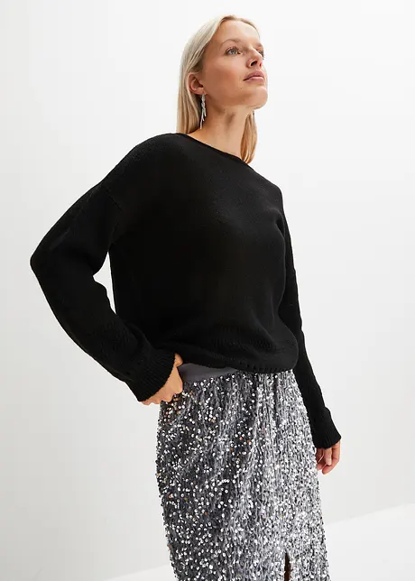 Pullover mit Spitze, bonprix