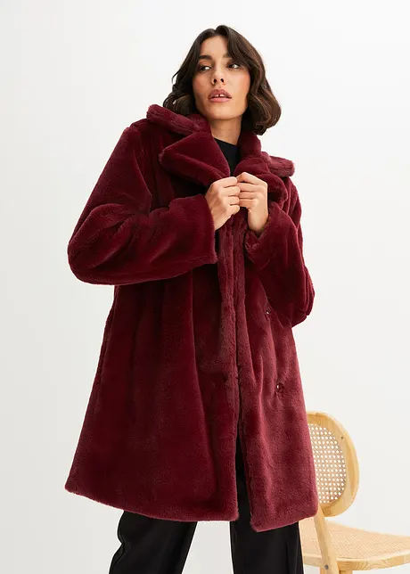 Kuschel-Longjacke aus Fellimitat, bonprix
