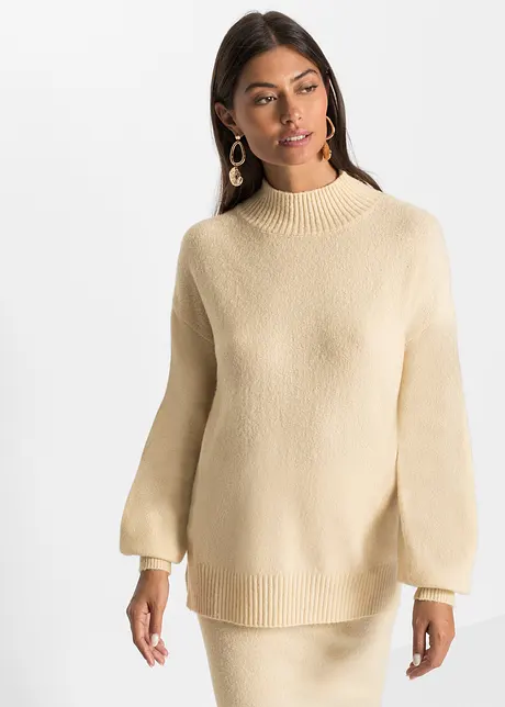 Oversize-Pullover mit Stehkragen, BODYFLIRT