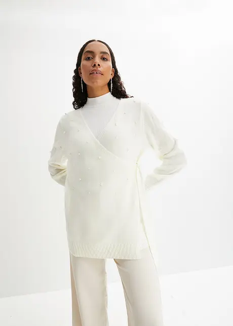 Gilet en maille cache-cœur, bpc selection