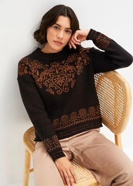 Pull avec motif en lurex, BODYFLIRT