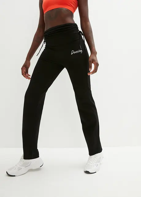 Pantalon de sport avec fronces, jambes larges, bonprix