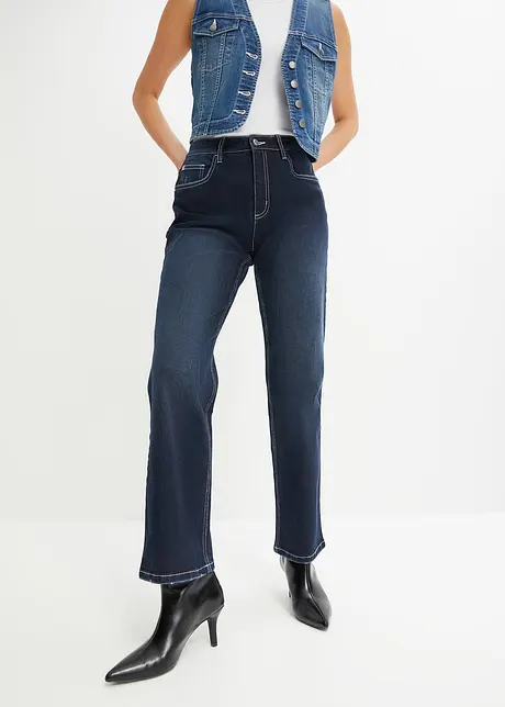 Wide Leg Jeans High Waist, Stretch, bonprix