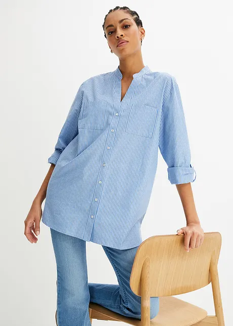 Longbluse mit Krempel-Ärmel, bonprix