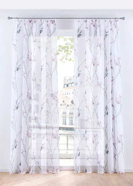 Gardine aus leichtem Voile (1er Pack), bonprix