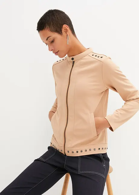 Veste sweat à rivets, bonprix