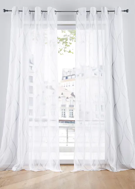 Voilage à imprimé vague (1 pce) avec polyester, bonprix
