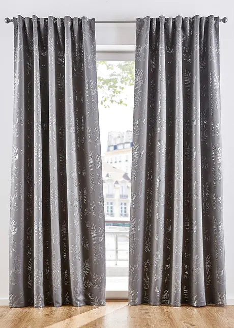 Verdunkelungsvorhang mit Glanz Druck (1er Pack), bonprix