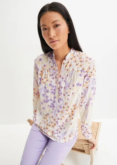 Bluse mit Blumendruck, bonprix