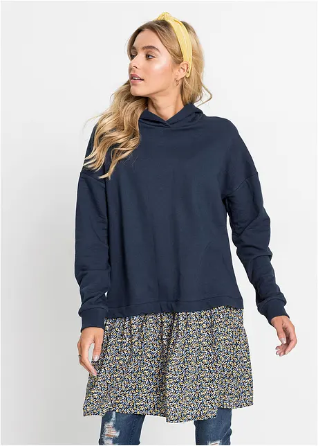 Sweatkleid in 2-in-1 Optik, bonprix
