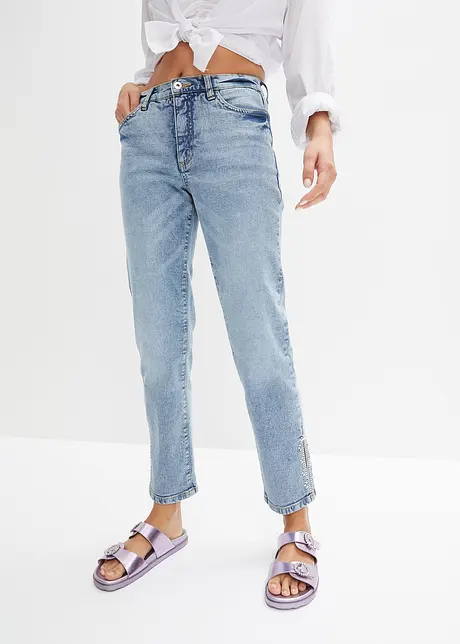 Straight Jeans High Waist, cropped, bonprix