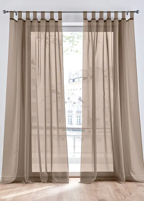 Gardinen aus leichtem Voile (2er Pack), bonprix