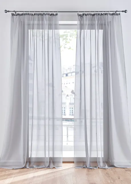 Gardinen aus leichtem Voile (2er Pack), bonprix