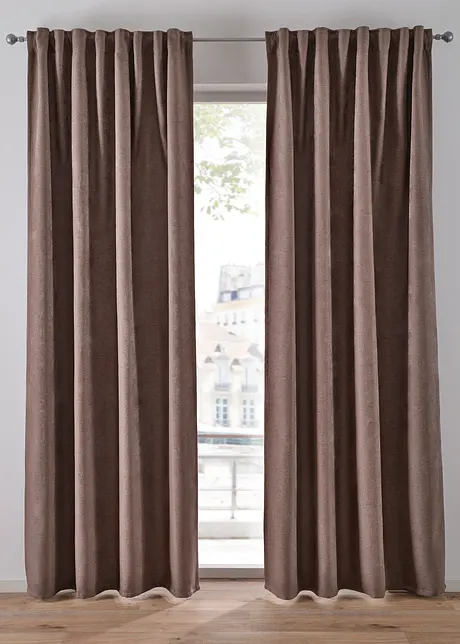 Rideau occultant texturé (2 pces), bonprix