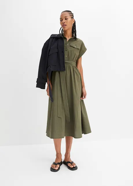 Midikleid aus reiner Baumwolle, bonprix