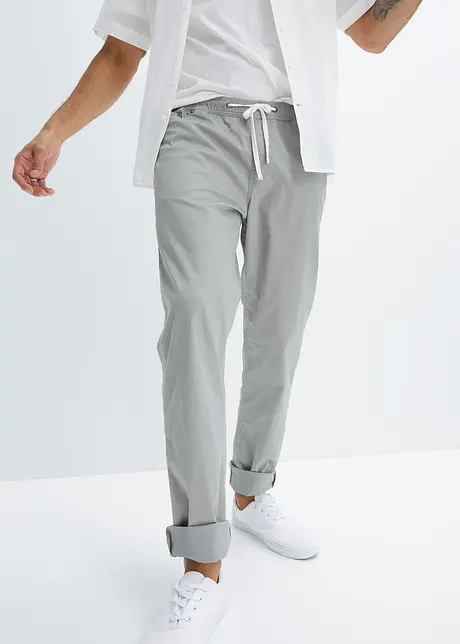 Pantalon droit extensible taille élastiquée, Regular, bonprix