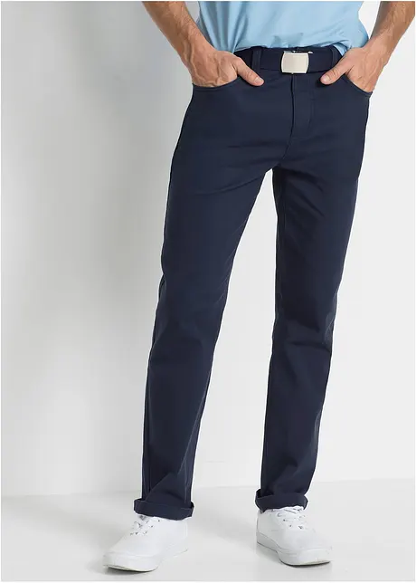 Classic Fit Stretch-Hose mit reiner Baumwolle, Straight, bonprix
