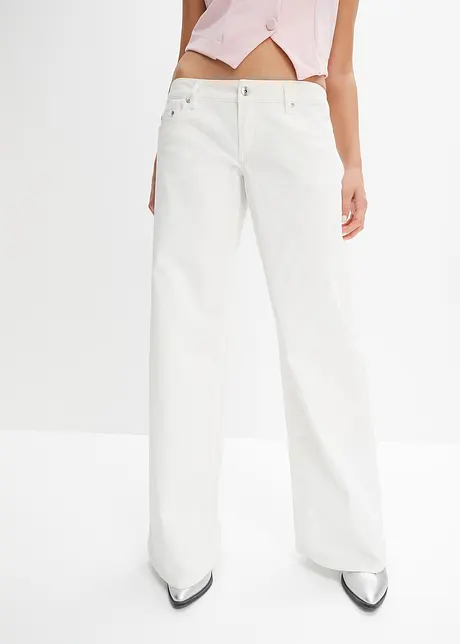 Wide-Leg-Jeans, Low Waist, bonprix