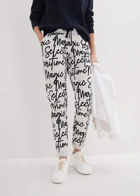 Pantalon imprimé à taille élastiquée, bonprix