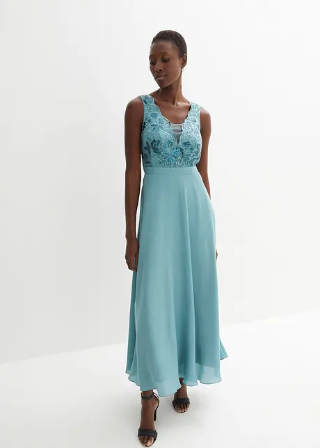 Robe longue brodée de sequins, bonprix