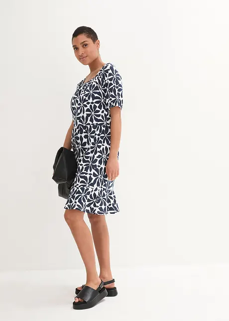 Jerseykleid aus elastischem Bio-Baumwoll-Mix, bonprix