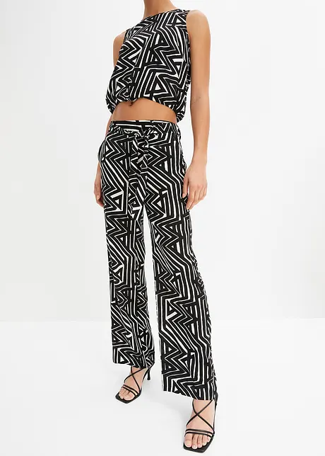 Pantalon palazzo taille élastique, BODYFLIRT