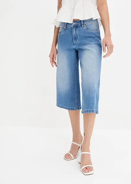 Wide Leg Jeans, Mid Waist, Capri, John Baner JEANSWEAR