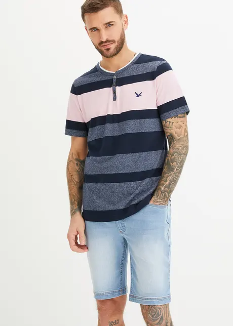 T-shirt col Henley manches courtes, bonprix