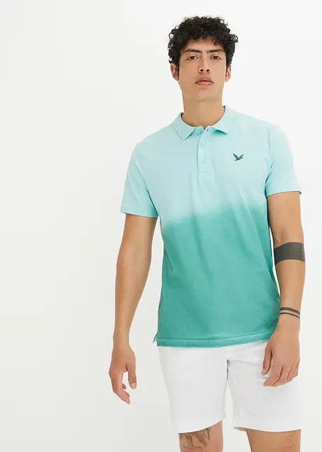 Poloshirt, Kurzarm aus Bio Baumwolle mit Farbverlauf, bonprix