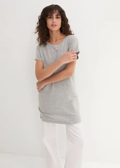 Boxy-Longshirt mit kurzen Ärmeln, bonprix