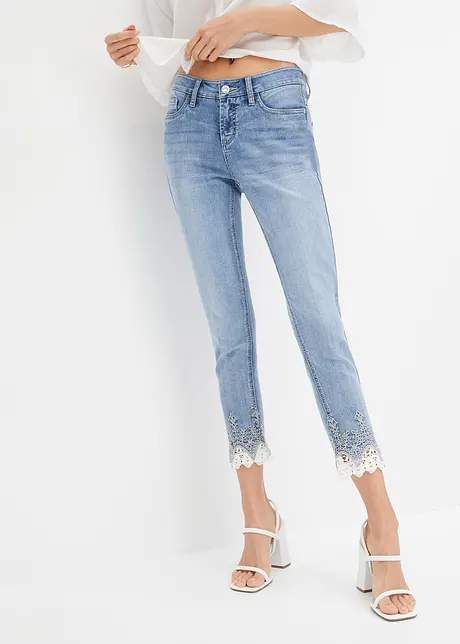 Jean skinny à dentelle, bonprix