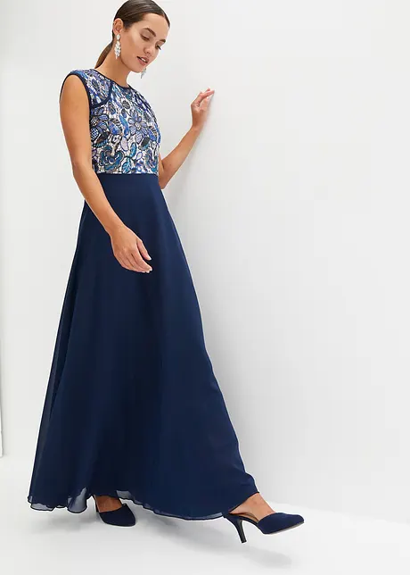 Robe longue à dentelle, bonprix
