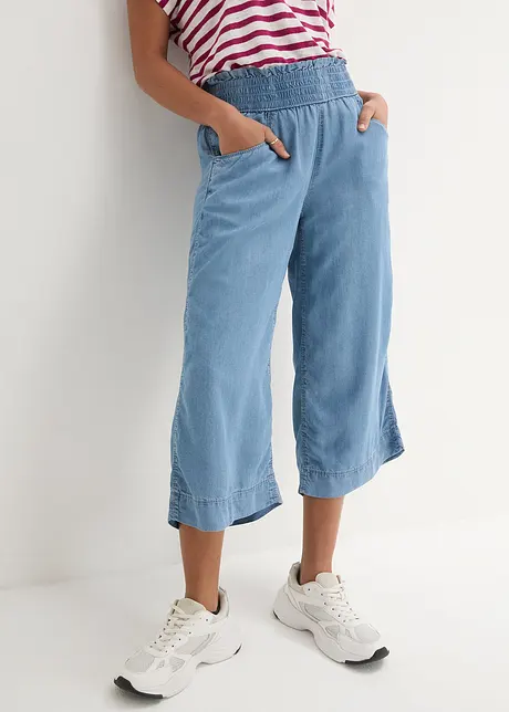 Leichte, sommerliche Culotte mit breitem Bequembund, bonprix