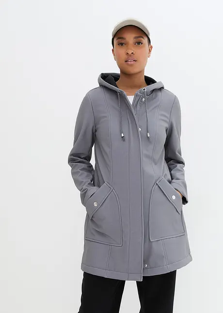 Softshell-Parka mit Kapuze, bonprix