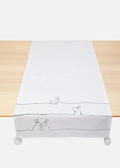 Chemin de table à motif de Pâques en coton, bonprix