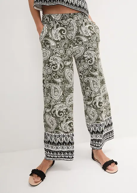 Pantalon décontracté à motif paisley, bonprix