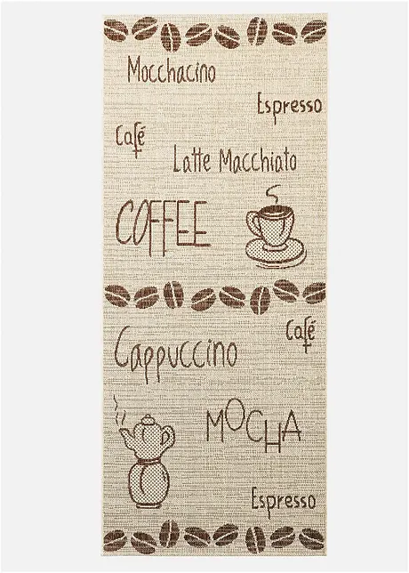 Teppich mit Cappuccino Motiv, bonprix