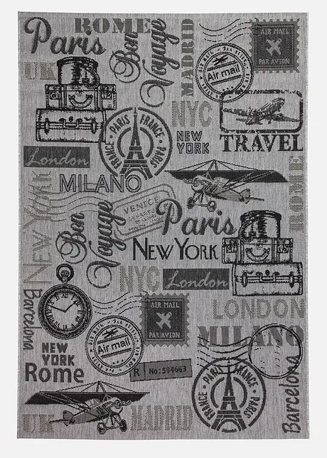 Tapis motif nostalgique, intérieur et extérieur, bonprix