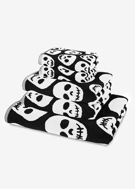 Handtuch mit Totenkopf Muster, bonprix