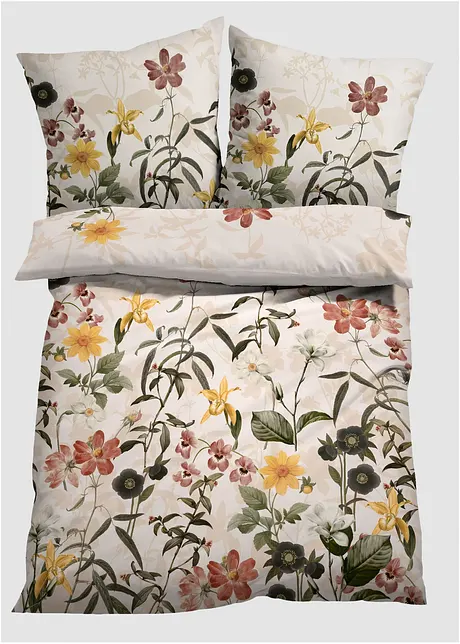 Bettwäsche mit Blumen Design, bonprix