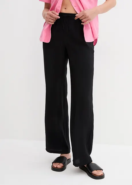 Marlenehose mit elastischem Bund aus Viskose-Mix, bonprix