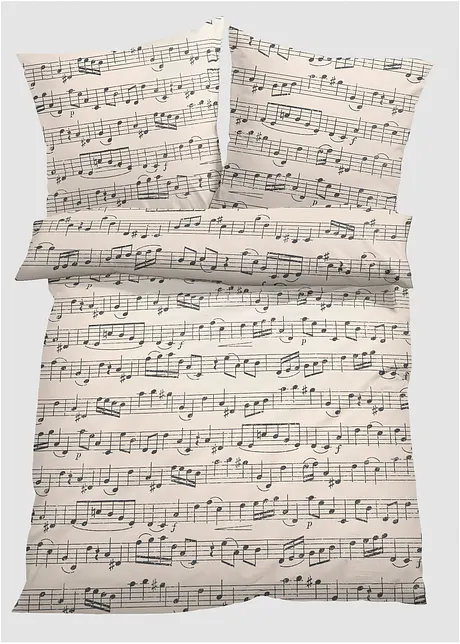 Bettwäsche mit Musiknoten, bonprix