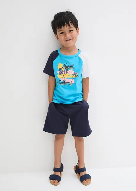 Jungen T-Shirt und kurze Hose aus Bio-Baumwolle (2-tlg.Set), bpc bonprix collection