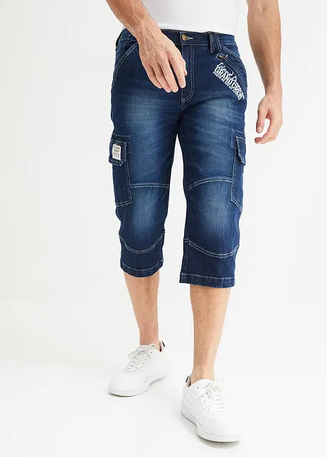 3/4-Jeans mit Cargotaschen, Loose Fit, John Baner JEANSWEAR