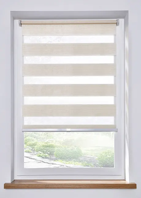 Doppelrollo schnurlos Holz-Optik, bpc living bonprix collection