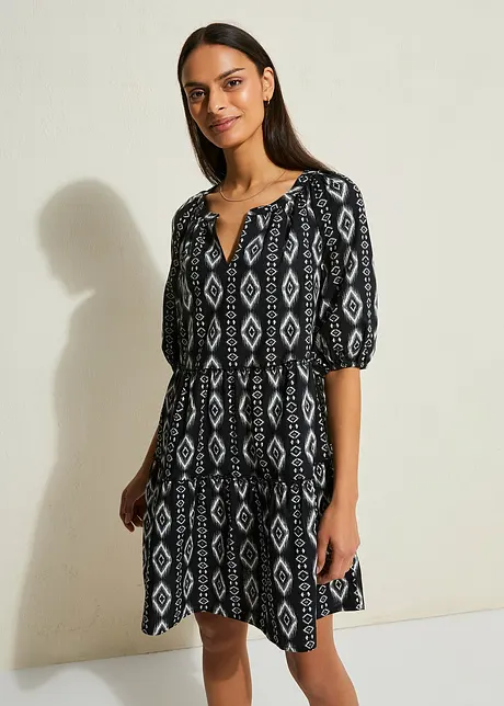 Tunika-Kleid mit Leinenanteil, bonprix